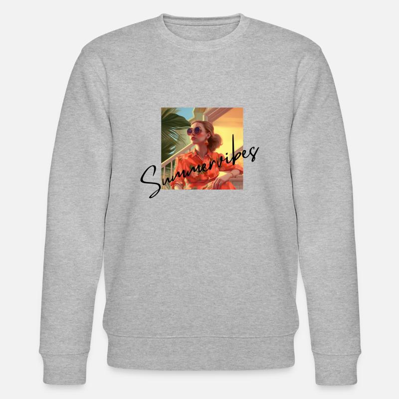 Summervibes - Stanley/Stella Unisex Bio-Sweatshirt CHANGER  - Grau meliert