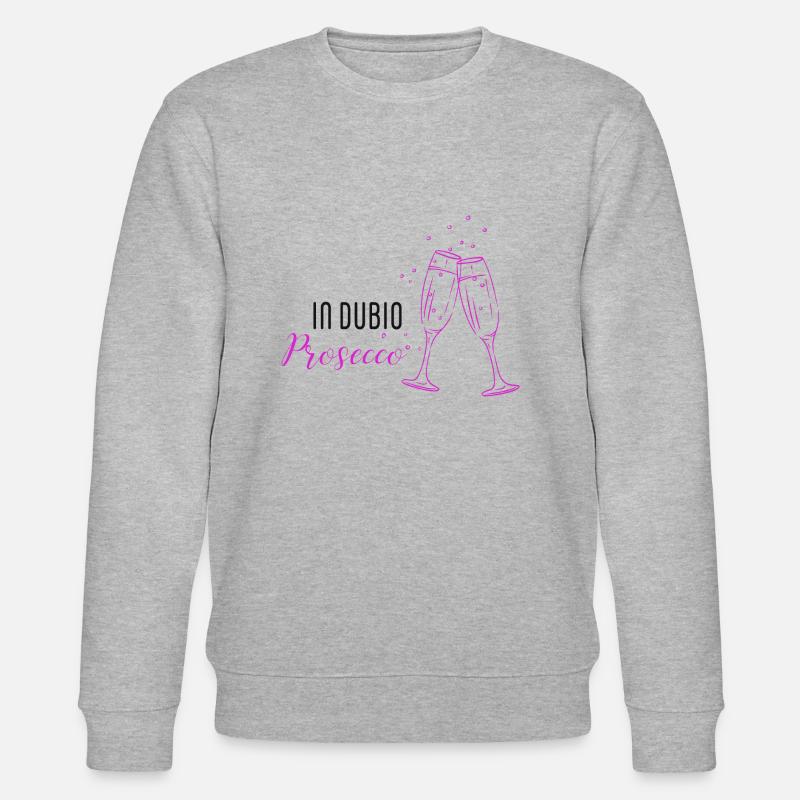 In dubio Prosecco - Stanley/Stella Unisex Bio-Sweatshirt CHANGER  - Grau meliert