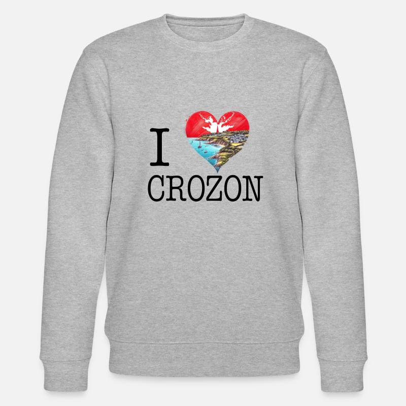 Ich liebe Crozon - Stanley/Stella Unisex Bio-Sweatshirt CHANGER - Grau meliert