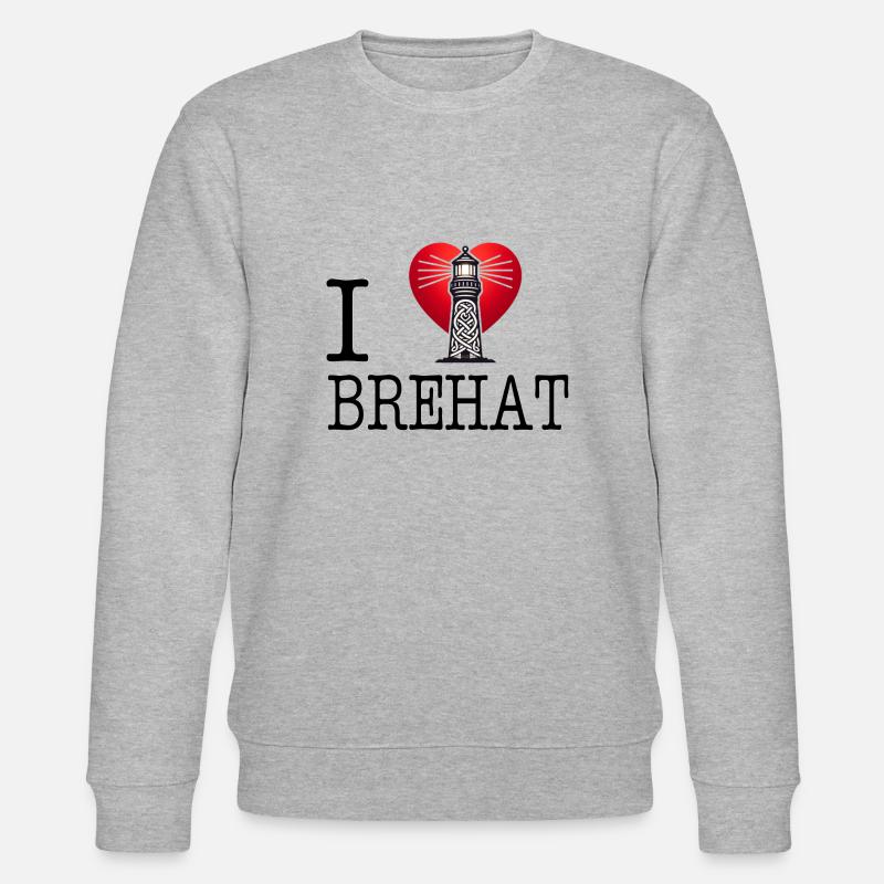 Ich liebe Ile de Brehat - Stanley/Stella Unisex Bio-Sweatshirt CHANGER  - Grau meliert