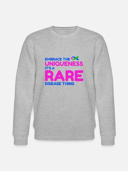 Unique Rare Disease Raise Awareness - Stanley/Stella CHANGER Unisex Organic Sweatshirt - heather grey