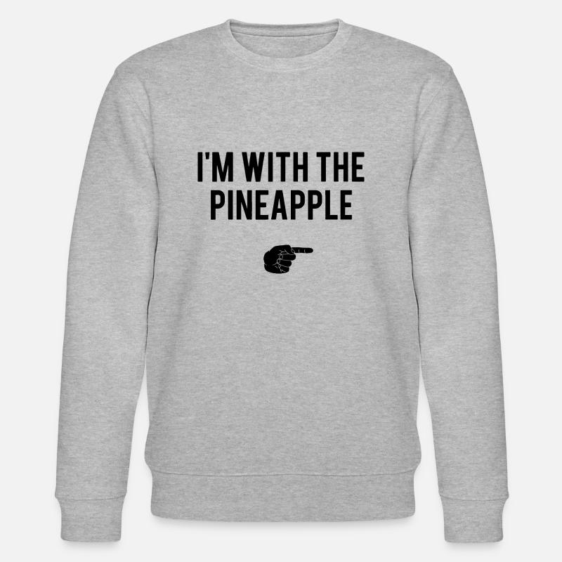 pineapple lustig spruch - Stanley/Stella Unisex Bio-Sweatshirt CHANGER  - Grau meliert