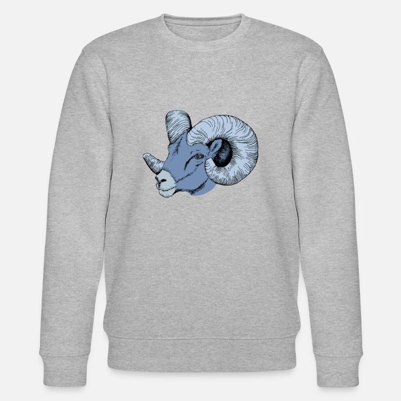 Aries - Widder - Stanley/Stella Unisex Bio-Sweatshirt CHANGER  - Grau meliert