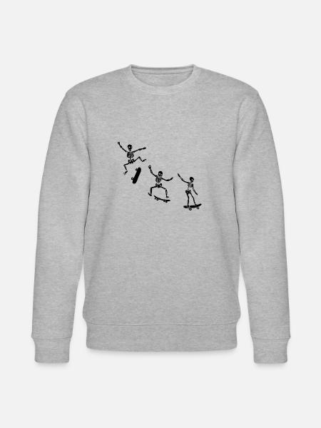 SKELETONS SKATERS - Stanley/Stella CHANGER Unisex Organic Sweatshirt - heather grey