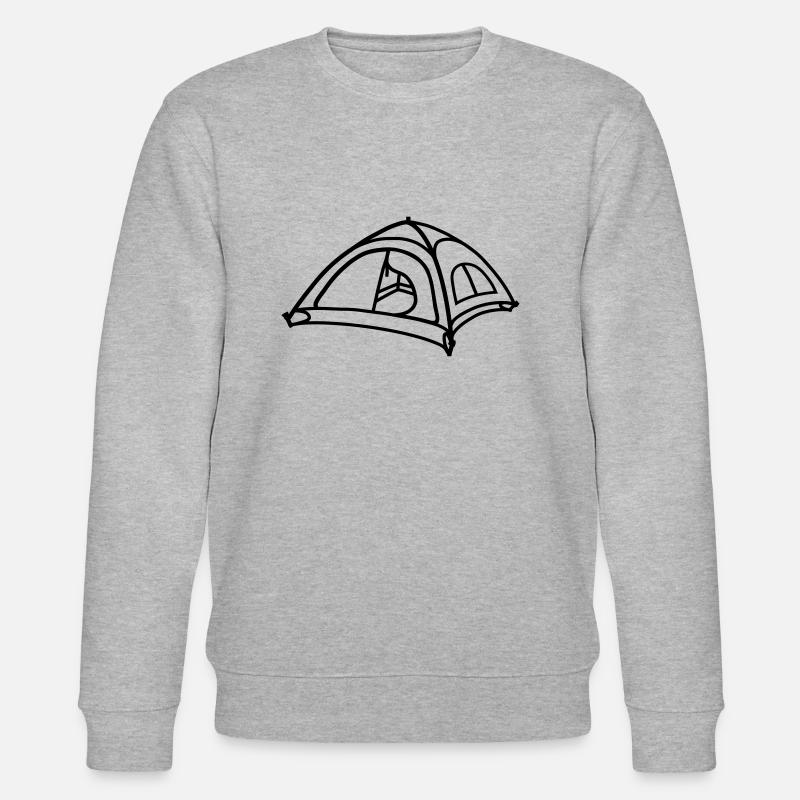 Zelt Design Cool Camping - Stanley/Stella Unisex Bio-Sweatshirt CHANGER  - Grau meliert