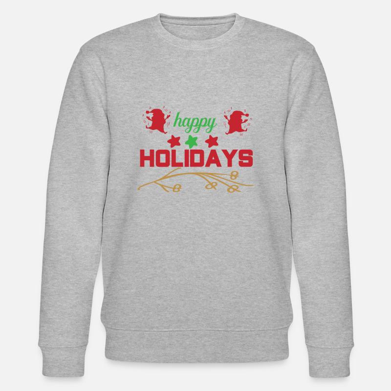 Happy Holidays - Stanley/Stella Unisex Bio-Sweatshirt CHANGER  - Grau meliert