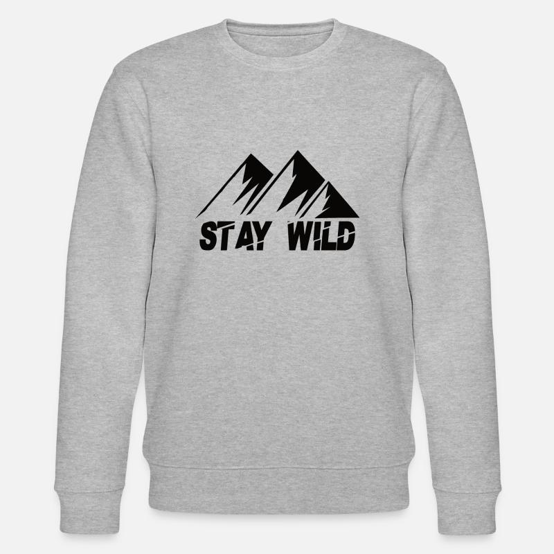 Restez Wild Mountains - Sweat bio CHANGER Stanley/Stella Unisexe - gris chiné
