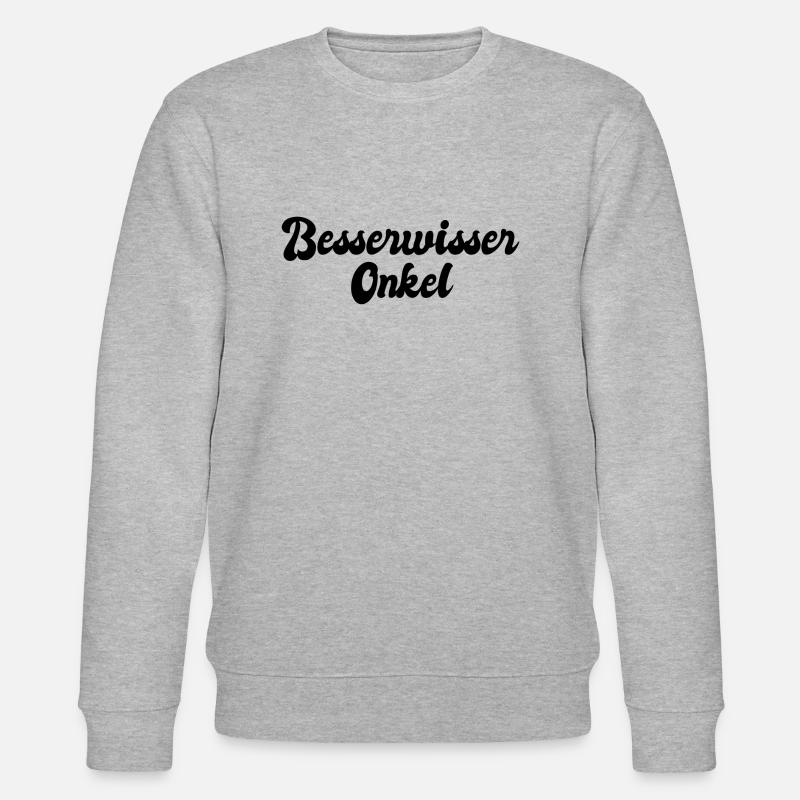 Besserwisser Onkel - Stanley/Stella Unisex Bio-Sweatshirt CHANGER  - Grau meliert
