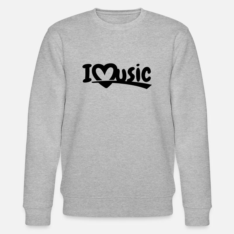 Ich liebe Musik - Stanley/Stella Unisex Bio-Sweatshirt CHANGER  - Grau meliert
