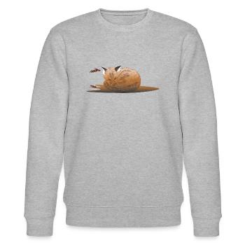 Sleepy fox - Stanley/Stella Unisex Bio-Sweatshirt CHANGER  - Grau meliert - Vorne - Nik (191cm) & Marisol (170cm)