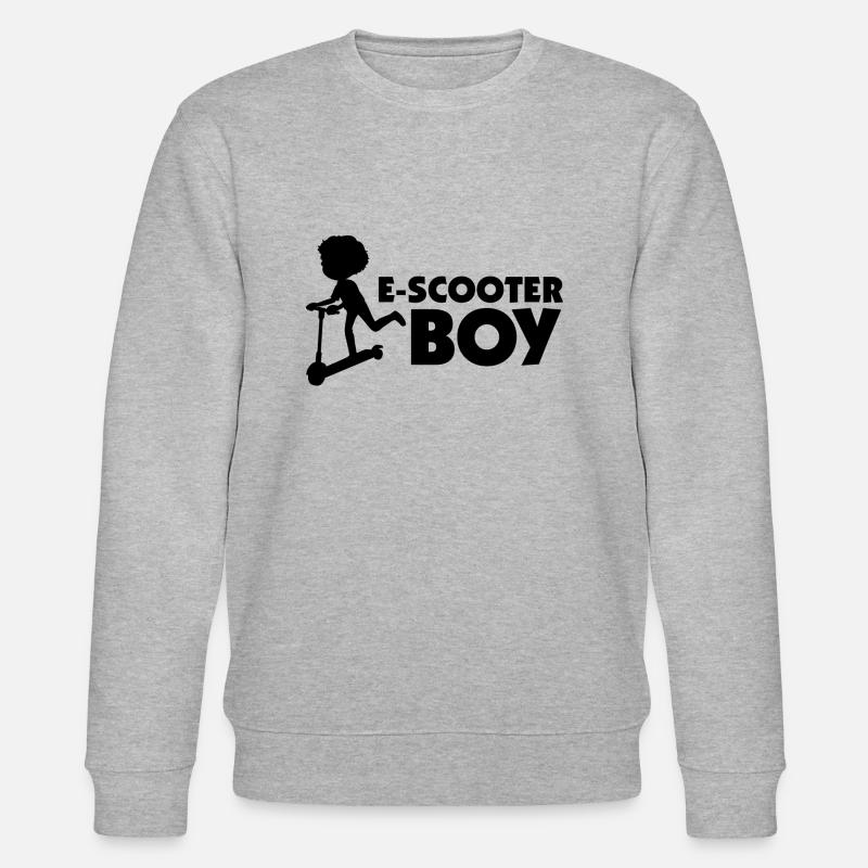 E-Scooter Roller Scooter - Stanley/Stella Unisex Bio-Sweatshirt CHANGER  - Grau meliert