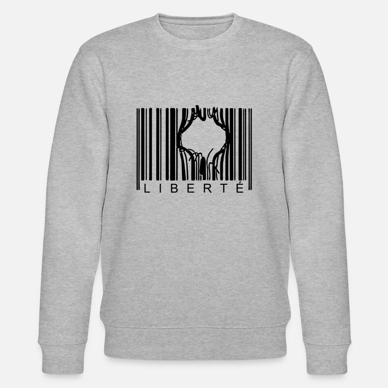 BARCODE FREEDOM - Stanley/Stella CHANGER Unisex Organic Sweatshirt - heather grey