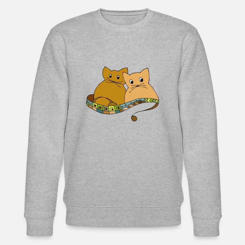 Katzen - Stanley/Stella Unisex Bio-Sweatshirt CHANGER - Grau meliert