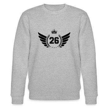 wappen 26 - Stanley/Stella Unisex Bio-Sweatshirt CHANGER  - Grau meliert - Vorne - Nik (191cm) & Marisol (170cm)