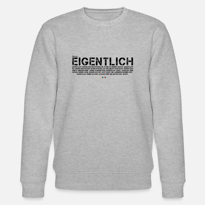 Eigentlich (schwarz, mit Stabil Logo) - Stanley/Stella Unisex Bio-Sweatshirt CHANGER  - Grau meliert