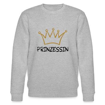 PRINZESSIN 2 - Stanley/Stella Unisex Bio-Sweatshirt CHANGER  - Grau meliert - Vorne - Nik (191cm) & Marisol (170cm)