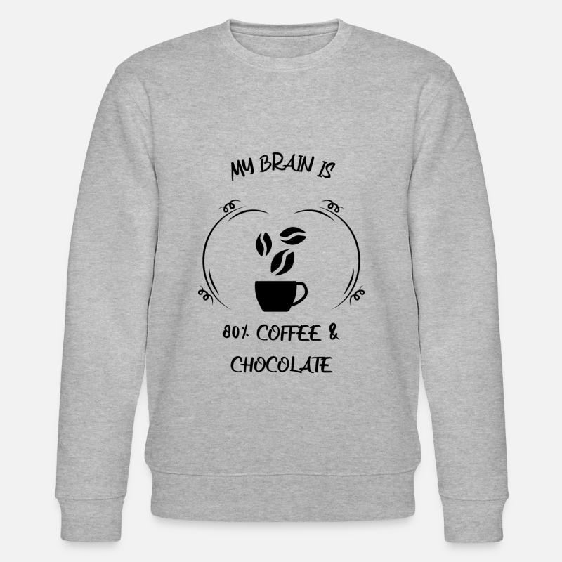 Kaffee Espresso Käffchen & Schokolade - Stanley/Stella Unisex Bio-Sweatshirt CHANGER  - Grau meliert