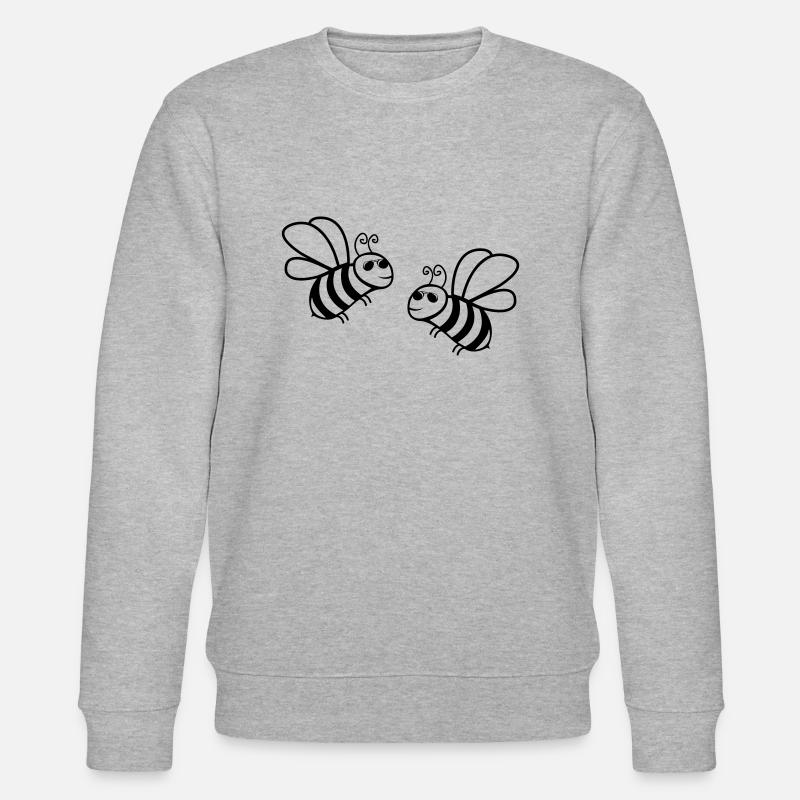 biene sonnenbrille 2 - Stanley/Stella Unisex Bio-Sweatshirt CHANGER  - Grau meliert