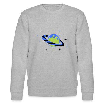 planet 02 - Stanley/Stella Unisex Bio-Sweatshirt CHANGER  - Grau meliert - Vorne - Nik (191cm) & Marisol (170cm)