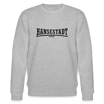 Hansestadt Line Wismar - Stanley/Stella Unisex Bio-Sweatshirt CHANGER  - Grau meliert - Vorne - Nik (191cm) & Marisol (170cm)