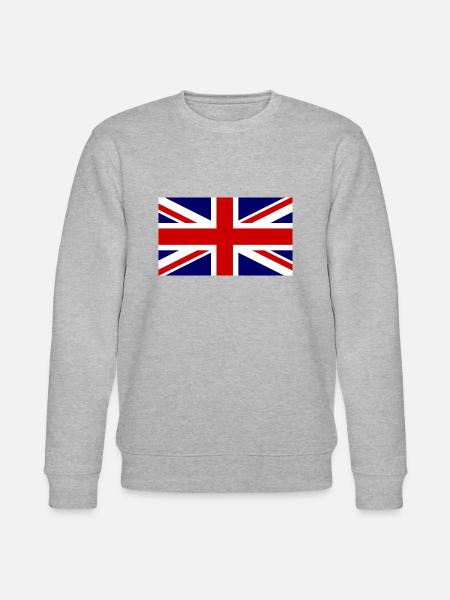 Union Jack Flag - England - Stanley/Stella CHANGER Unisex Organic Sweatshirt - heather grey