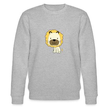 Leo der Löwe - Stanley/Stella Unisex Bio-Sweatshirt CHANGER  - Grau meliert - Vorne - Nik (191cm) & Marisol (170cm)