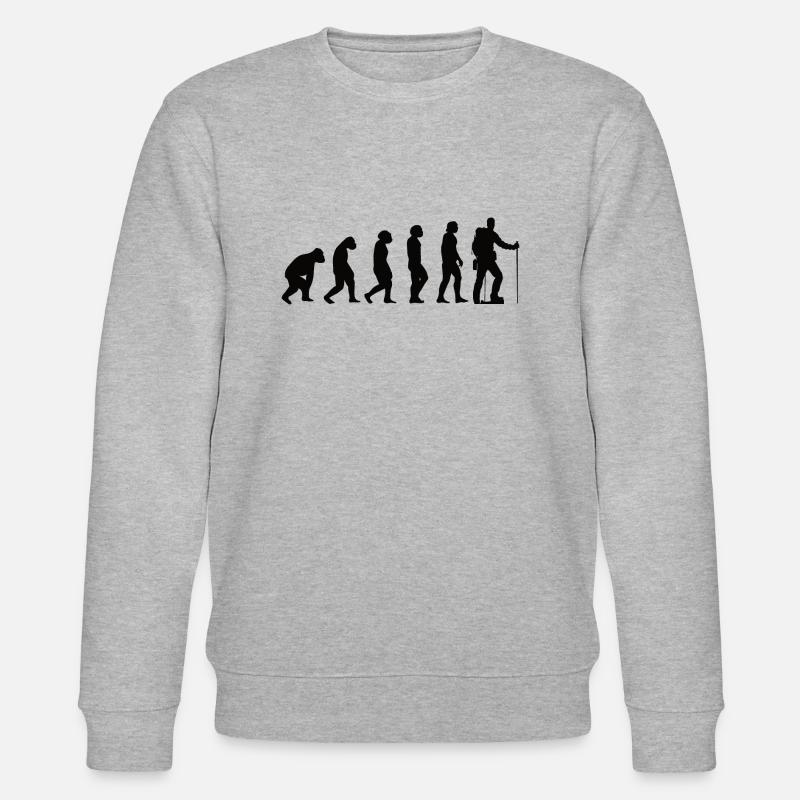 Hiking Evolution Mountaineering Hiking Mountains - Stanley/Stella CHANGER Unisex Organic Sweatshirt - heather grey