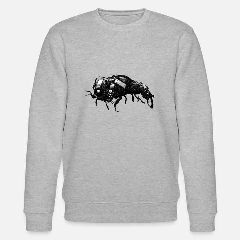 Cyber-Skarabäus - Stanley/Stella Unisex Bio-Sweatshirt CHANGER - Grau meliert