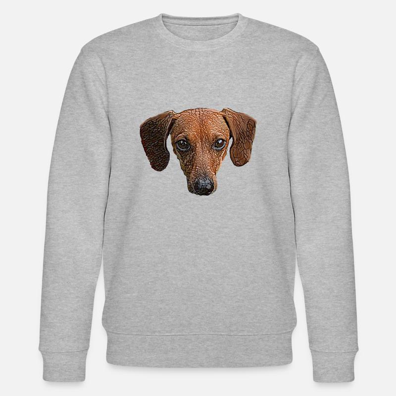 Visage de teckel - Sweat bio CHANGER Stanley/Stella Unisexe - gris chiné