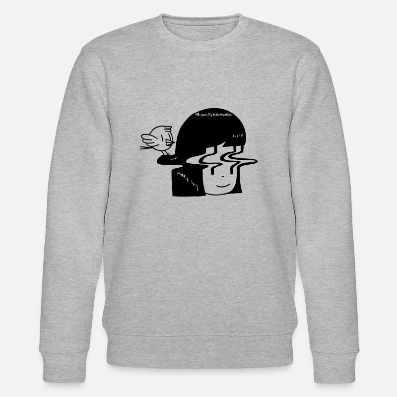 Verzerrung und Vogel - Stanley/Stella Unisex Bio-Sweatshirt CHANGER  - Grau meliert