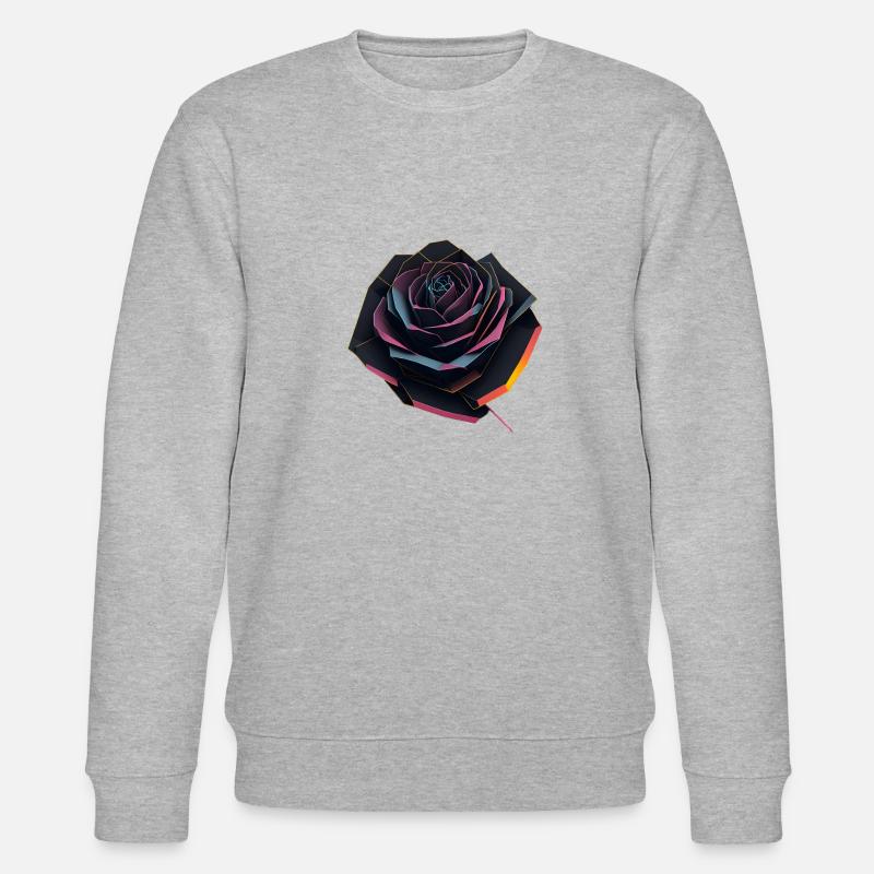 Abstrakte Rose - Stanley/Stella Unisex Bio-Sweatshirt CHANGER  - Grau meliert