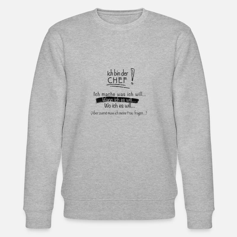 Ich bin der Mann - Stanley/Stella Unisex Bio-Sweatshirt CHANGER  - Grau meliert