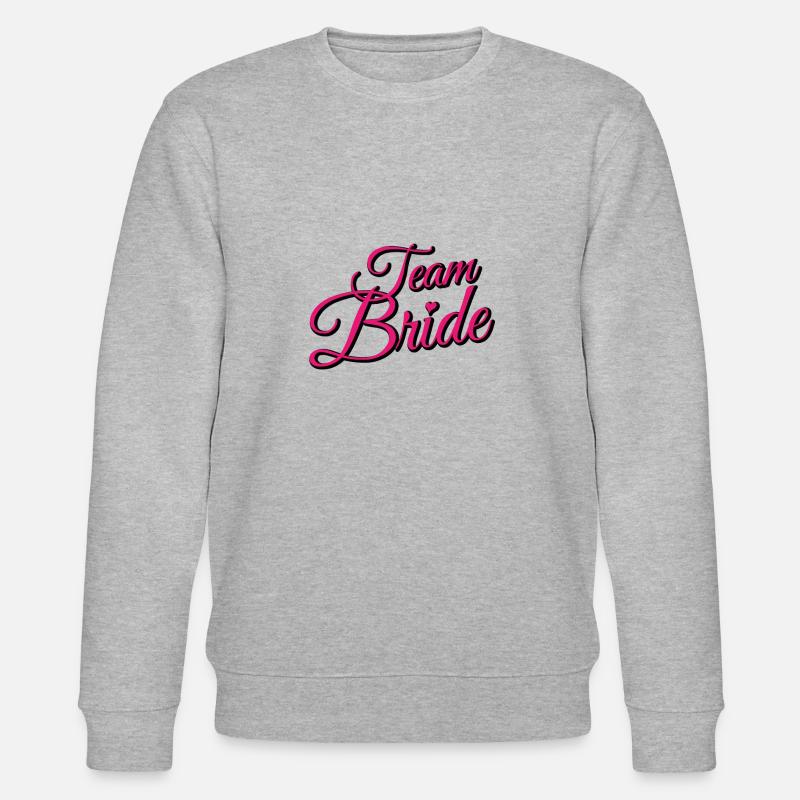 Team Bride Pink - Stanley/Stella Unisex Bio-Sweatshirt CHANGER  - Grau meliert