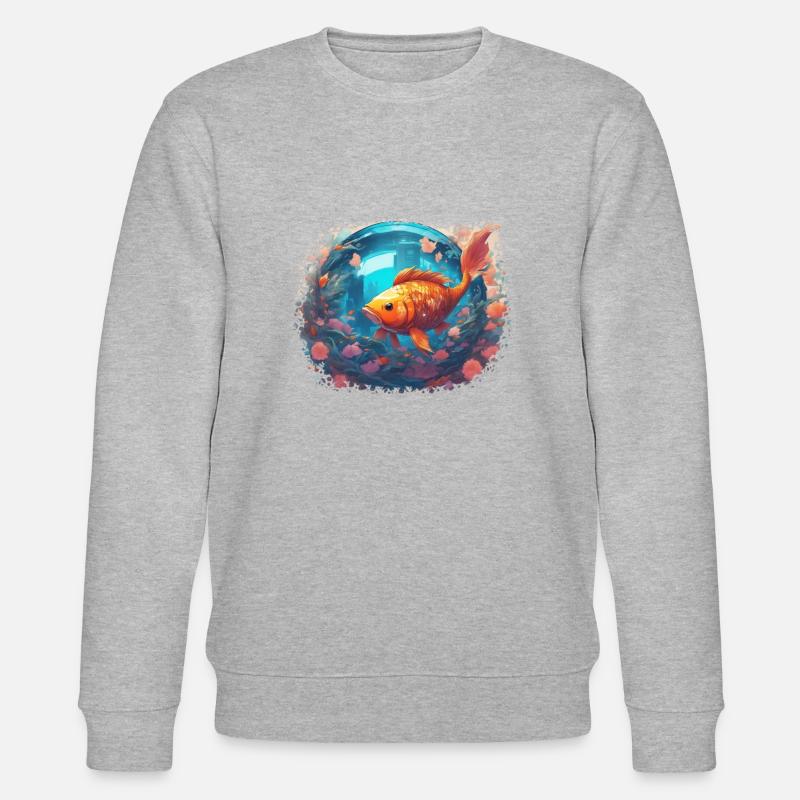 Sunfish Reflections - Stanley/Stella Unisex Bio-Sweatshirt CHANGER  - Grau meliert