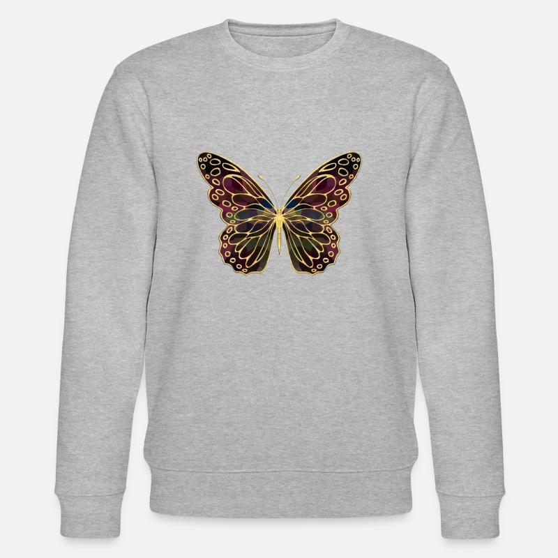 Schmetterling - Stanley/Stella Unisex Bio-Sweatshirt CHANGER  - Grau meliert