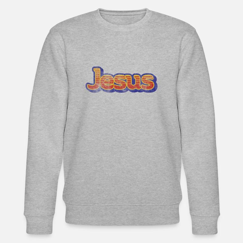 Jesus - Stanley/Stella Unisex Bio-Sweatshirt CHANGER  - Grau meliert