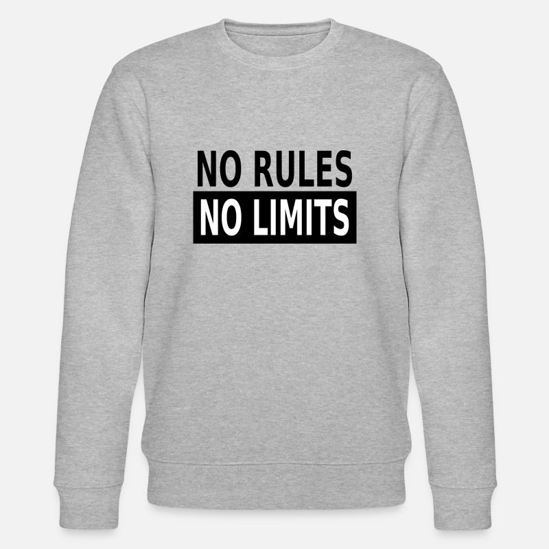No Rules No Limits - Sweat bio CHANGER Stanley/Stella Unisexe - gris chiné