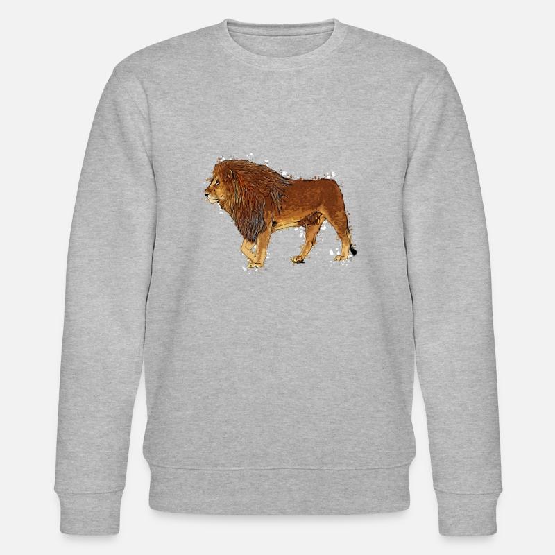Löwe - Stanley/Stella Unisex Bio-Sweatshirt CHANGER  - Grau meliert