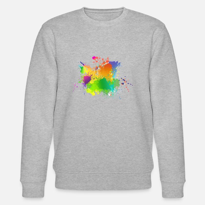 Farbkleckse - Stanley/Stella Unisex Bio-Sweatshirt CHANGER  - Grau meliert
