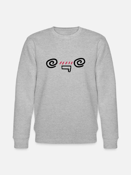 kawaii_face_5 - Stanley/Stella Unisex Bio-Sweatshirt CHANGER - Grau meliert