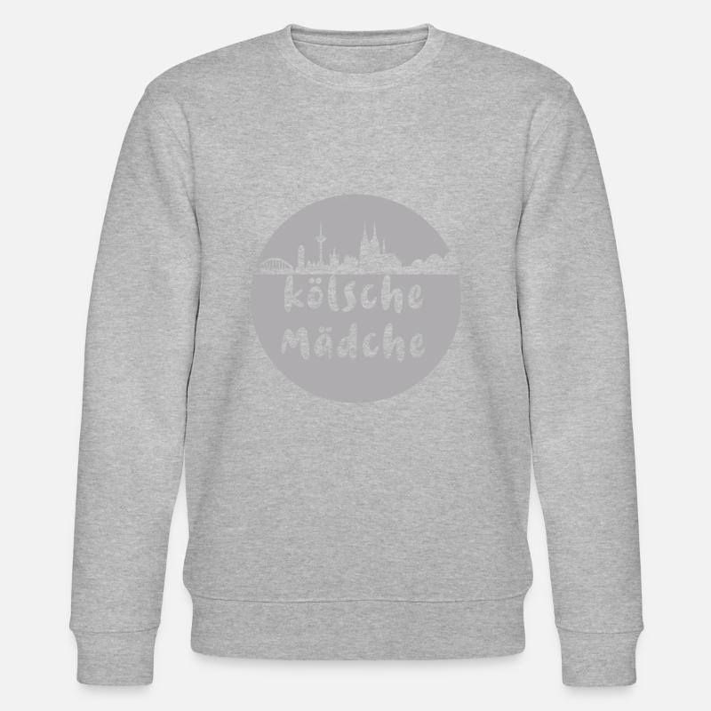 Köln, skyline,scherenschnitt,grau,kölsche mädche - Stanley/Stella Unisex Bio-Sweatshirt CHANGER  - Grau meliert