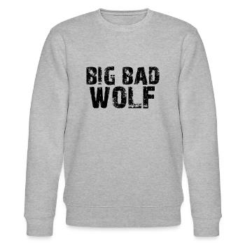 Großer böser Wolf - Stanley/Stella Unisex Bio-Sweatshirt CHANGER  - Grau meliert - Vorne - Nik (191cm) & Marisol (170cm)