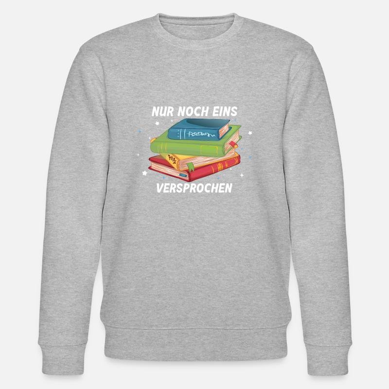 Bücher lesen Bücherwurm - Stanley/Stella Unisex Bio-Sweatshirt CHANGER  - Grau meliert