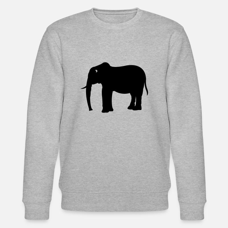 Elefant - Stanley/Stella Unisex Bio-Sweatshirt CHANGER  - Grau meliert