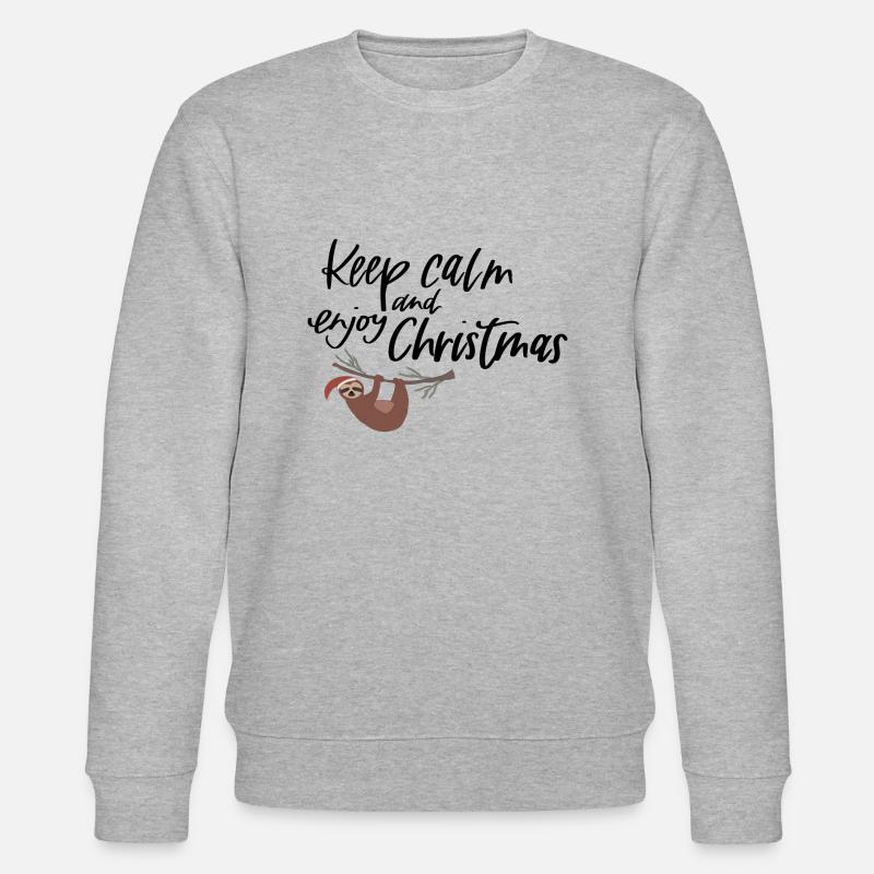 Keep calm and enjoy Christmas - Stanley/Stella Unisex Bio-Sweatshirt CHANGER  - Grau meliert