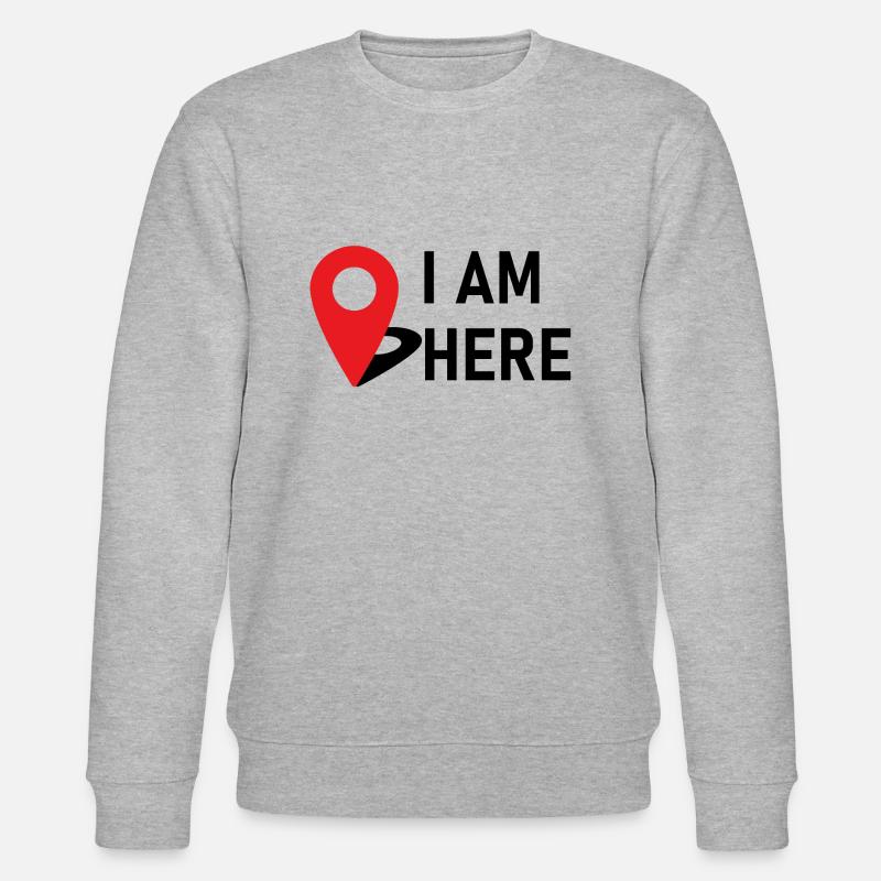 Ich bin hier - Stanley/Stella Unisex Bio-Sweatshirt CHANGER  - Grau meliert