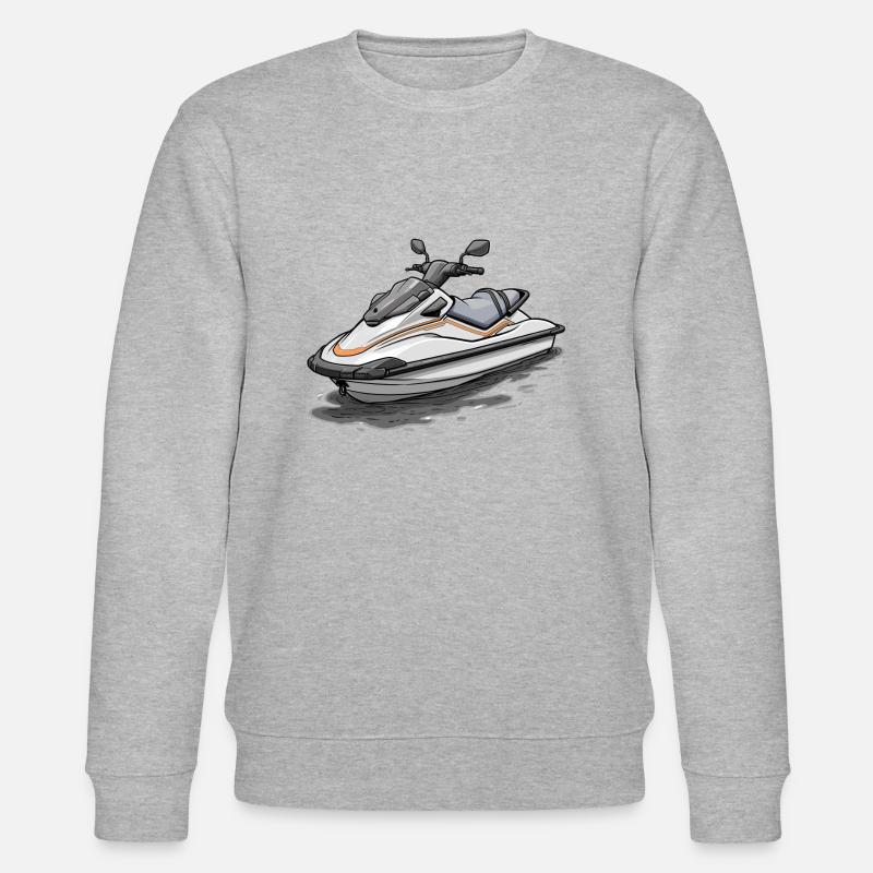 Action am Jetski - Stanley/Stella Unisex Bio-Sweatshirt CHANGER  - Grau meliert