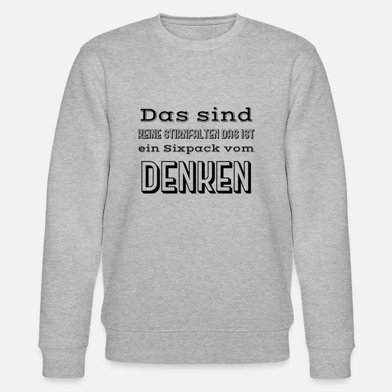 denkfalten sprüche - Stanley/Stella Unisex Bio-Sweatshirt CHANGER  - Grau meliert