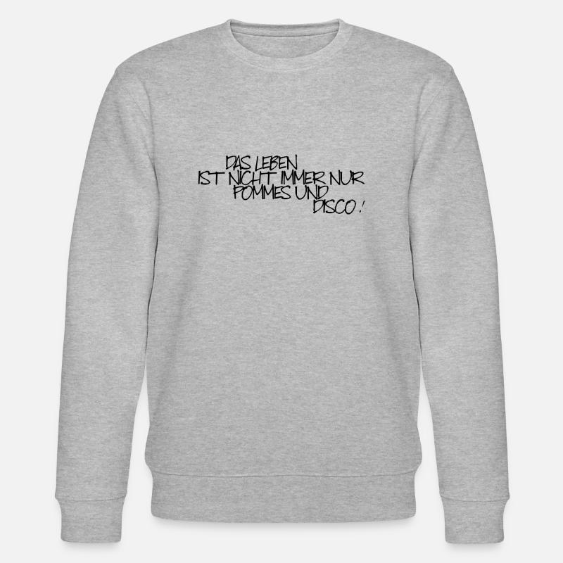 Pommes und Disco - Stanley/Stella Unisex Bio-Sweatshirt CHANGER  - Grau meliert