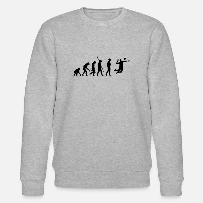 Volleyball Beachvolleyball Evolution - Stanley/Stella Unisex Bio-Sweatshirt CHANGER  - Grau meliert